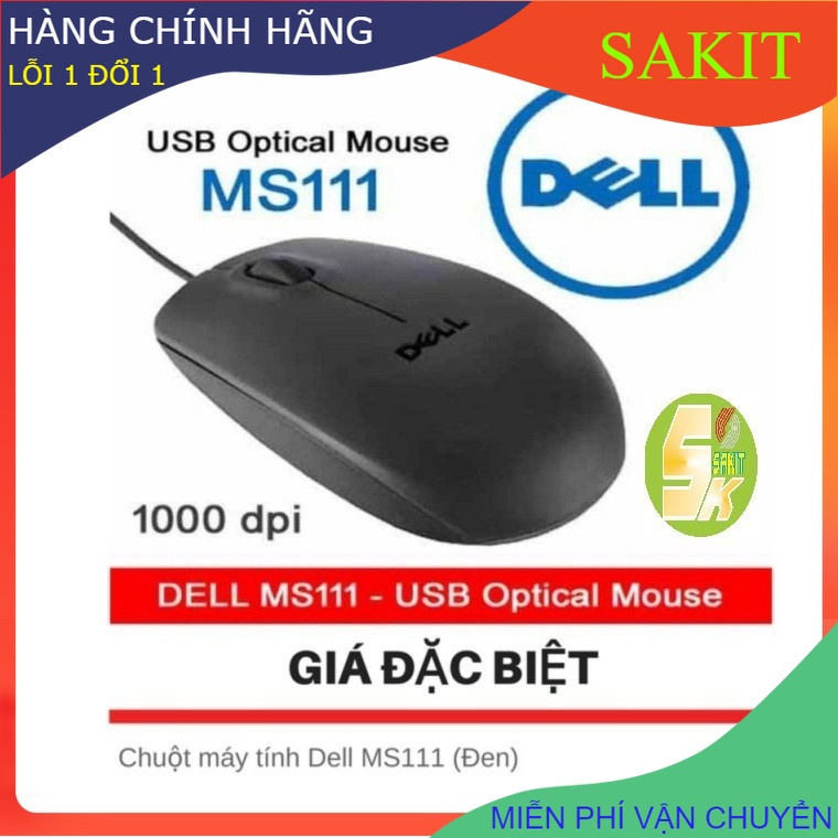 Chuột Dell (Hàng Dây) - MS111 Bảo Hành 12 Tháng.