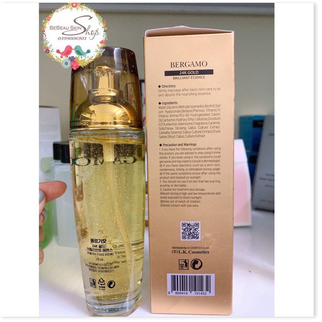 Bergamo - Serum Bergamo Essence 110ml [  Tinh Chất Bergamo Dưỡng Trắng, Nâng Cơ, Chống Lão Hóa ]