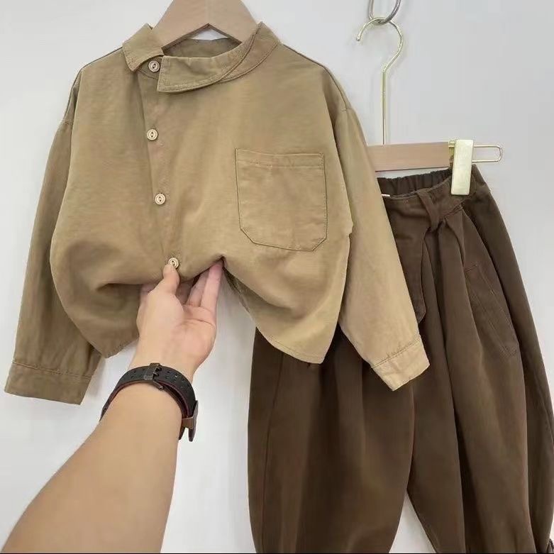 Áo Sơ Mi Màu Sắc Trơn Phong Cách Hàn Quốc Nhật Bản Thời Trang Cho Nam Và Nữ