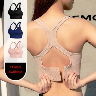 Cross Back Adjustable Sports Bra Female Push Up Seamless Workout Athletics Fitness Yoga Gym Running Sportswear Underwear Tops