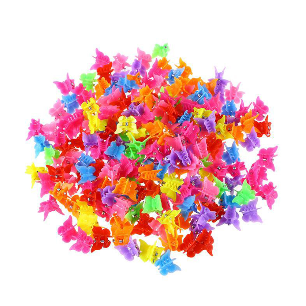 Set 20 / 50 / 100 Kẹp Tóc Hình Bướm Nhiều Màu Cho Bé