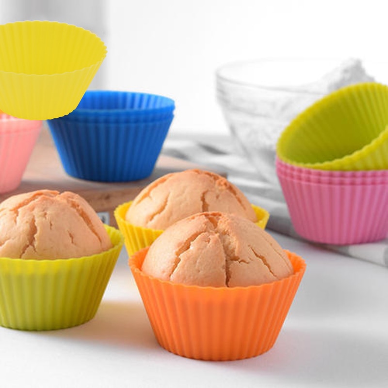 Khuôn silicon tròn dùng làm bánh muffin chuyên dụng