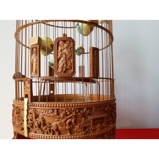 Lồng chim khuyên chạm bát tiên