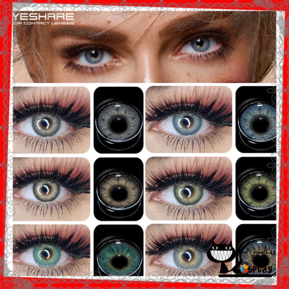 Lens Cosplay - EYESHARE RICHGRIL Series Colored Cosmetic Contact Lens for Eyes 14.5mm [Miu Cosplay]