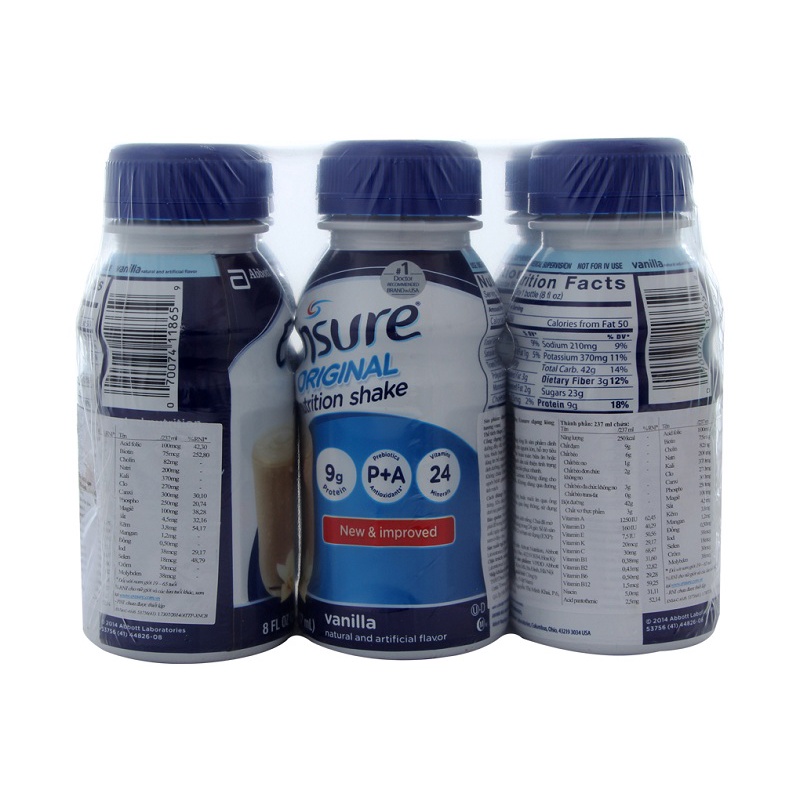 Lốc 6 chai sữa nước Ensure Immune Original Abbott 237ml/chai