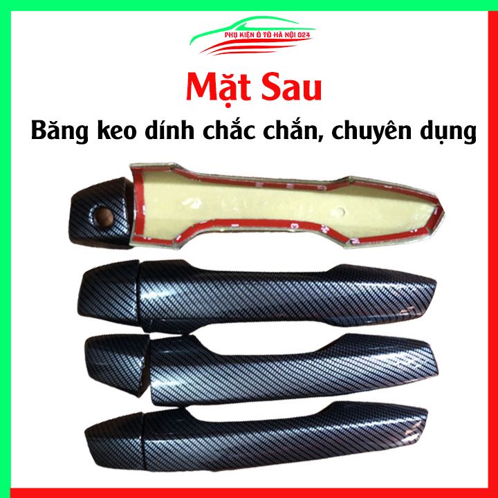 Ốp tay hõm Xpander 2018-2023 vân Carbon chống trầy bảo vệ cửa xe ô tô