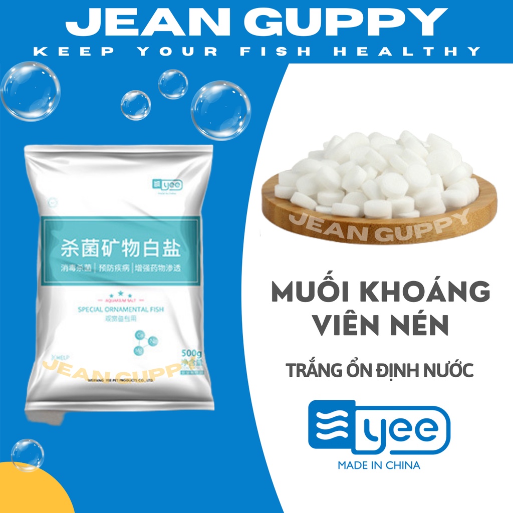 Muối Khoáng Viên Nén YEE - Viên Trắng Hỗ Trợ Nuôi Cá Cảnh Ổn Định Nước