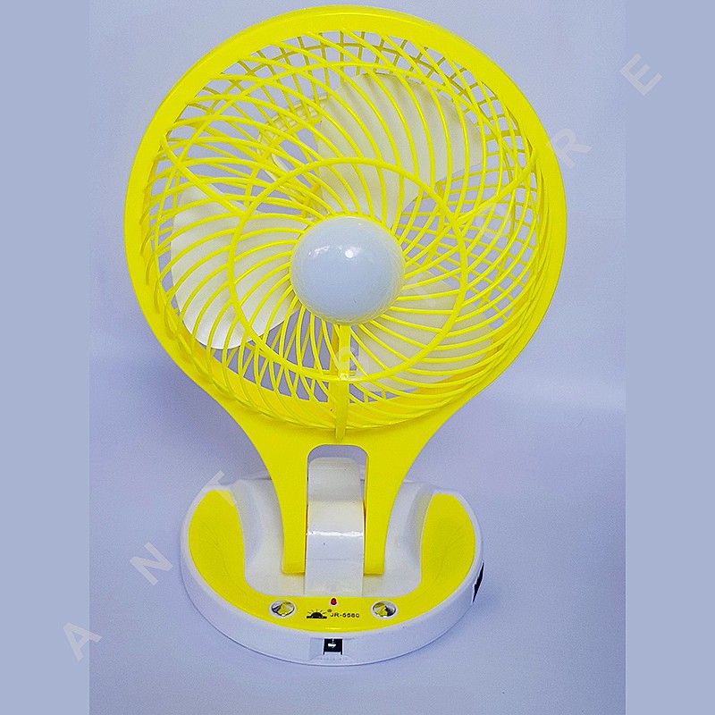 QUẠT SẠC ĐỂ BÀN KIÊM ĐÈN JR - 5580