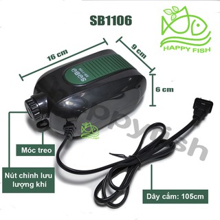 Máy sủi Oxy cao cấp SOBO 1102 (1 vòi), 1106 (2 vòi)