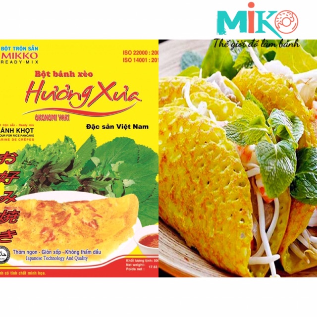 Bột bánh xèo 500gram - MIKKO HƯƠNG XƯA