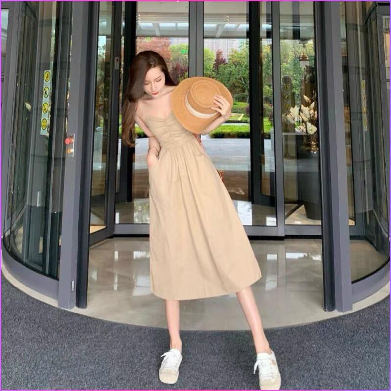 Đầm Nữ, Váy 2 Dây Nữ Rúm Ngực Dáng Dài Siêu Xinh Hàng QC Loại 1 Hot Trend | BigBuy360 - bigbuy360.vn