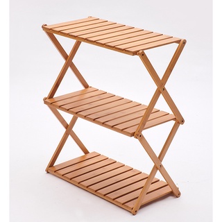[Xuất khẩu Hàn Quốc] Kệ để giày dép bằng gỗ, dép 3 - 4 tầng giá giày gấp xếp gọn, chịu lực chắc chắn