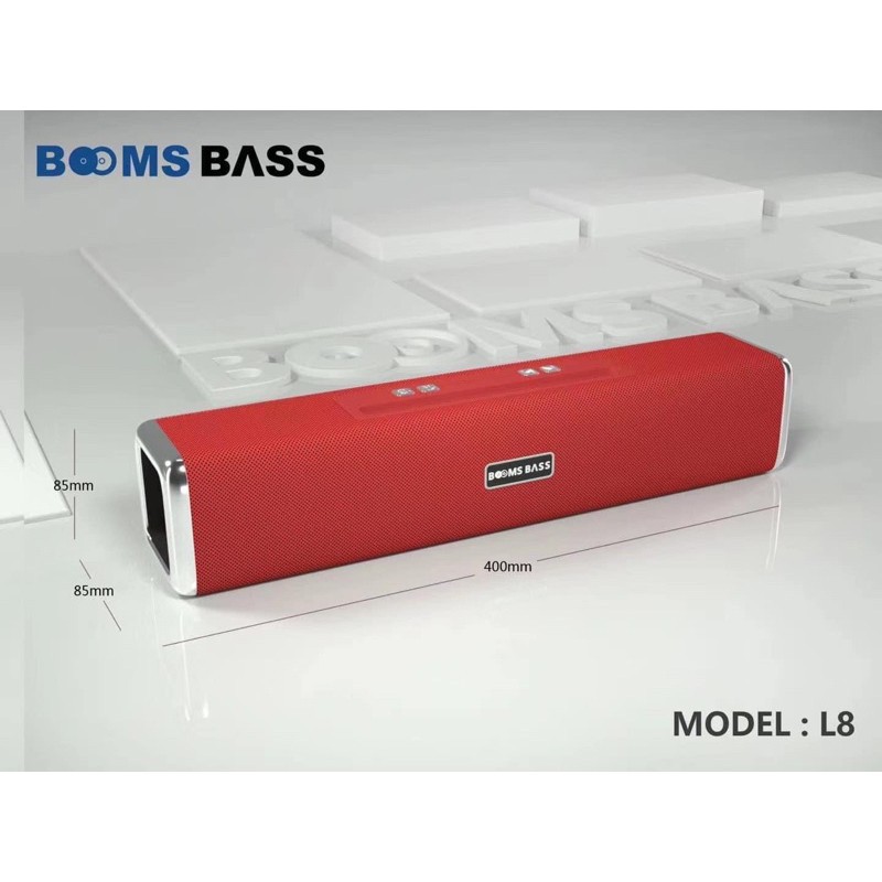 Loa nghe nhạc bluetooth giá rẻ mini BOOMBASS L8 Loa soundbar âm bass cực hay hỗ trợ đài FM thẻ nhớ USB và Jack 3.5