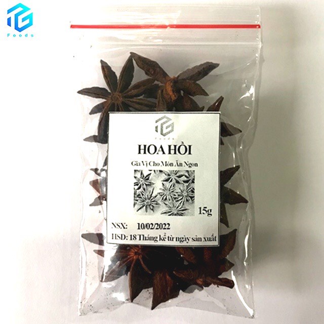 Hoa Hồi Khô Tây Bắc Túi 15g TG FOODS Hoa đẹp, thơm