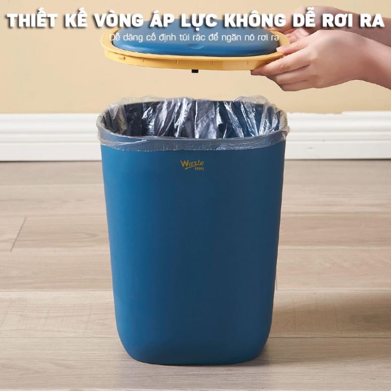 Thùng Rác Nhựa Cao Cấp Chống Thấm Nước Dùng Cho Phòng Bếp, Phòng Ngủ, Văn Phòng Nhỏ Gọn Hangnoidiagiare88