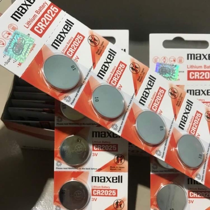 Pin Cúc Áo CR2025 Maxell 3V Lithium Nhật Bản cung cấp năng lượng cho các thiết bị vi tính, remote, điều khiển cảm ứng