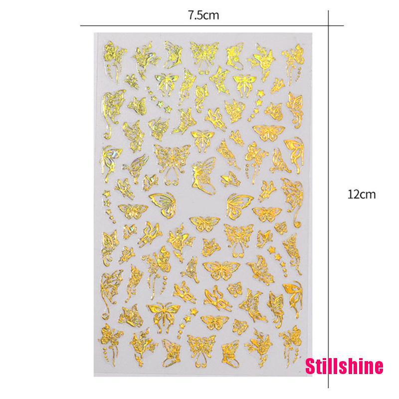 Miếng Dán Trang Trí Móng Tay Hình Bướm Dễ Thương