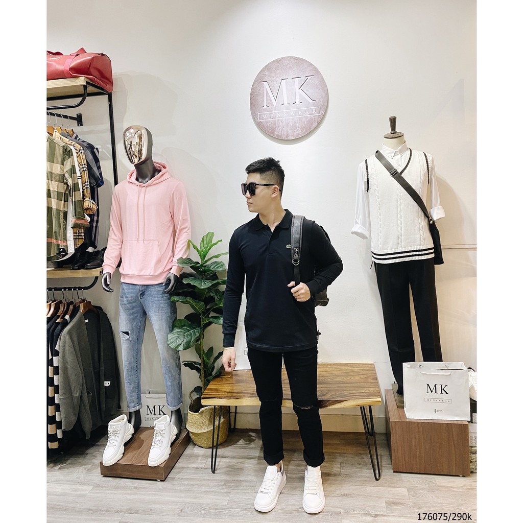 Áo dài tay polo logo ngực