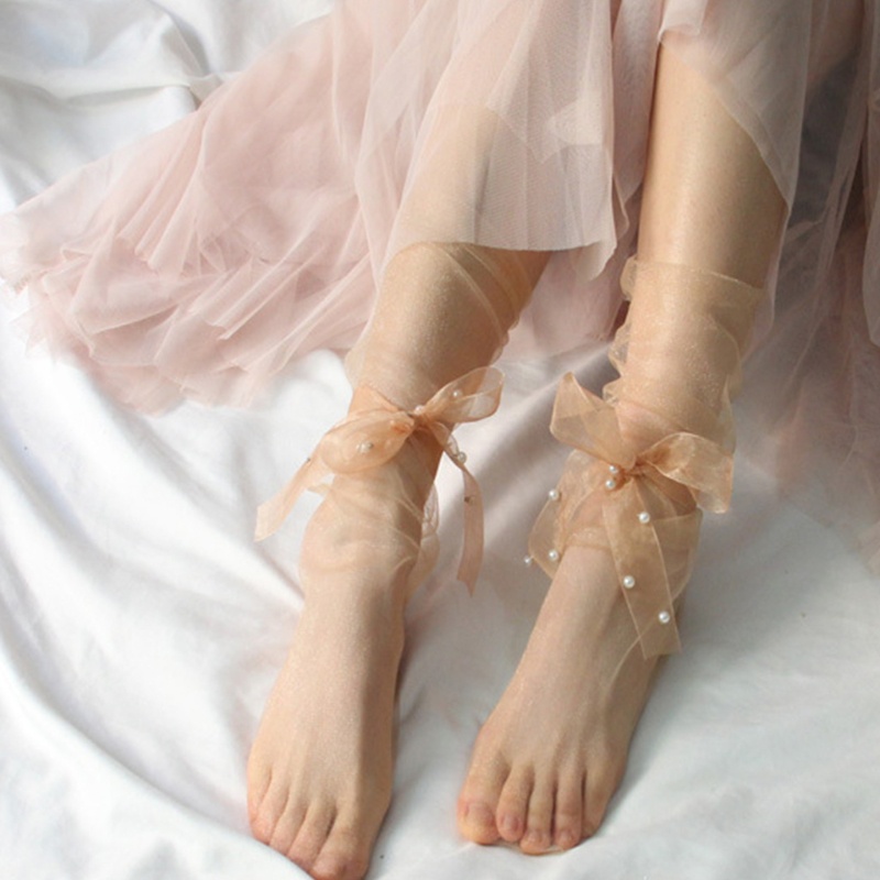 Đôi Vớ LướI Xuyên ThấU PhốI Nơ ThờI Trang Cho Nữ