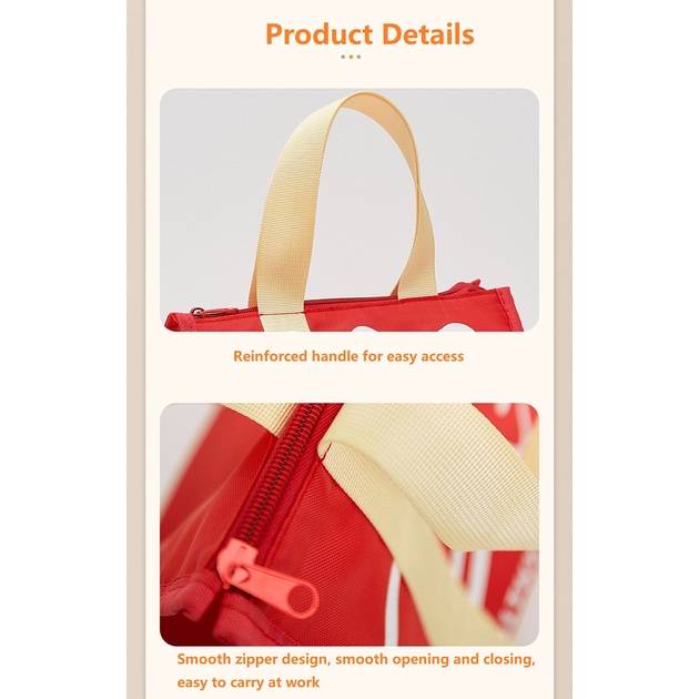 Túi Đựng Cơm Trưa Giữ Nhiệt Họa Tiết Hoạt Hình Dễ Thương Phong Cách 2022