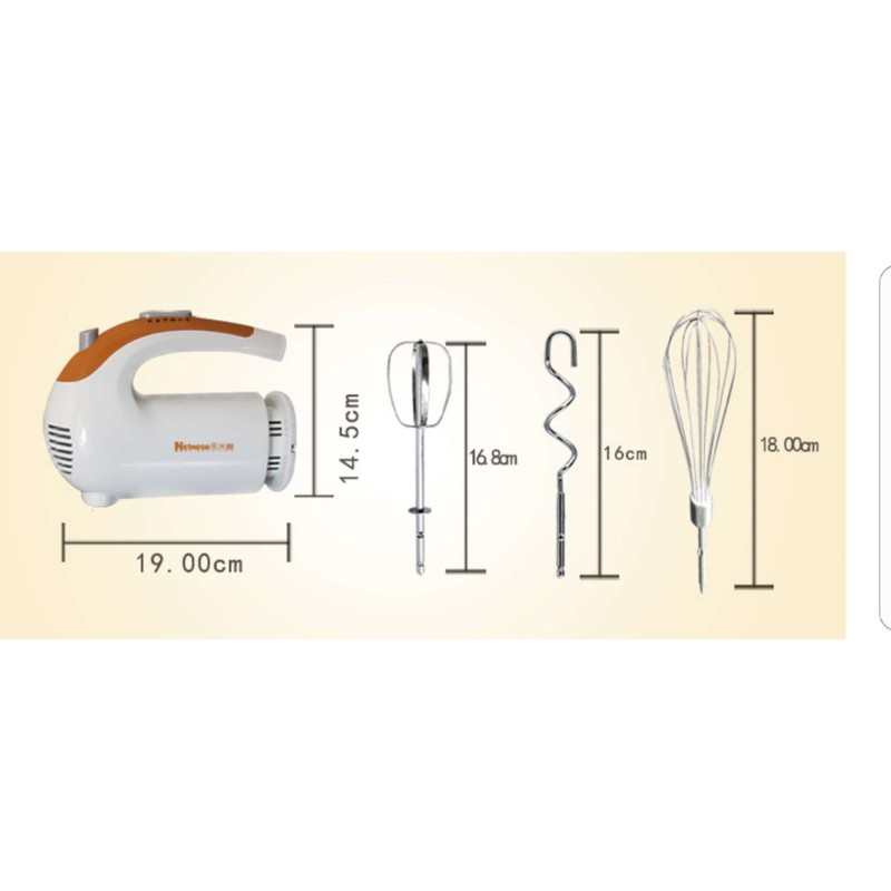 Máy Đánh Trứng Cầm Tay Netmego N38D 300W