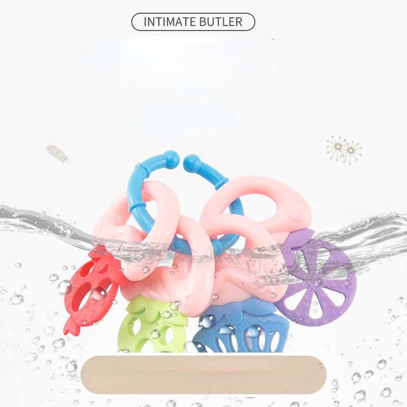 Que Ngậm Nướu Cho Bé 0-6 - 12 Tháng Tuổi Bằng Chất Liệu Silicone