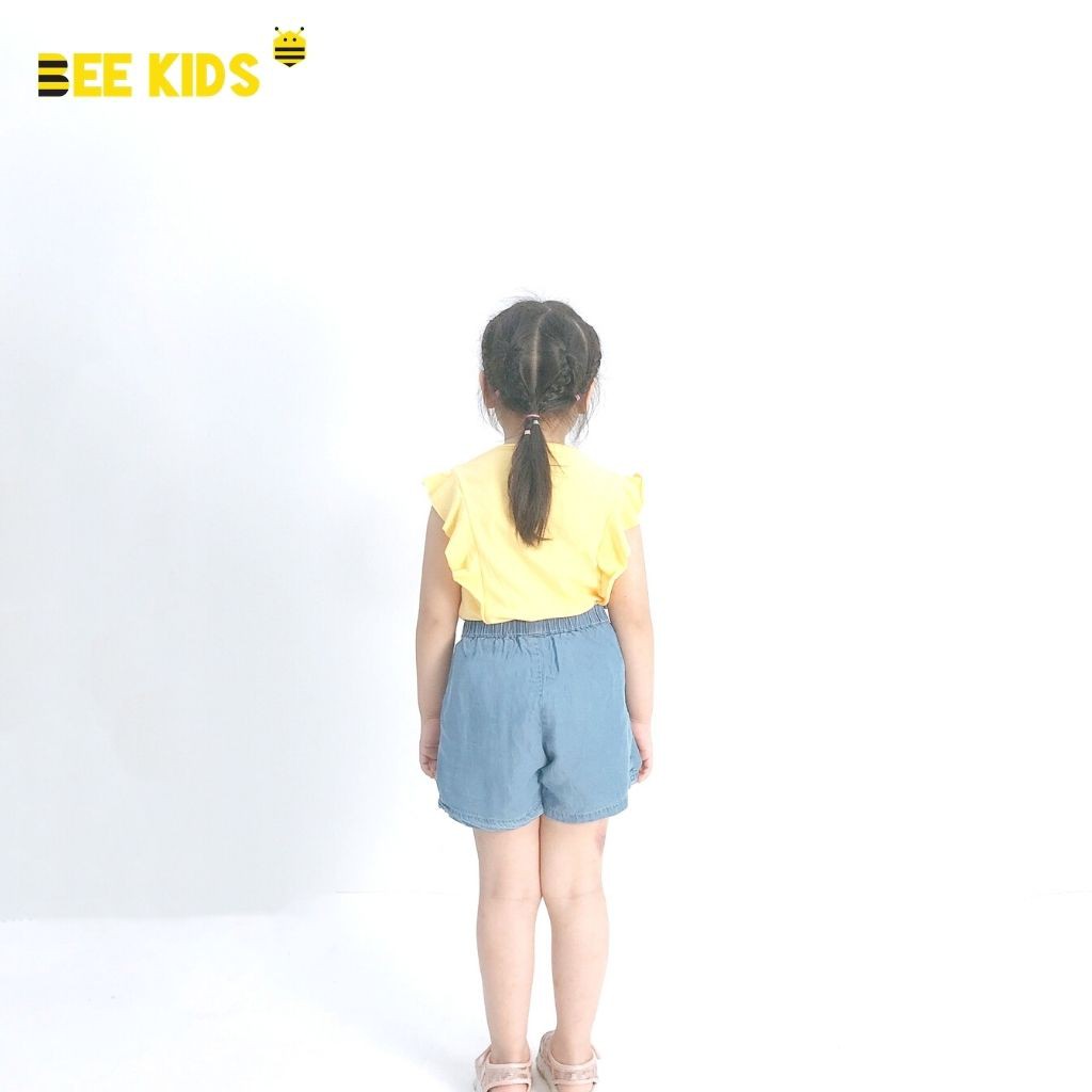 Quần Giả Váy Bé Gái Bee Kids Dáng Xòe Cạp Chun Đính Nơ Chất Liệu Jeans Mềm Mịn Thoáng Mát (2 - 12 tuổi) 7QJ01652SX