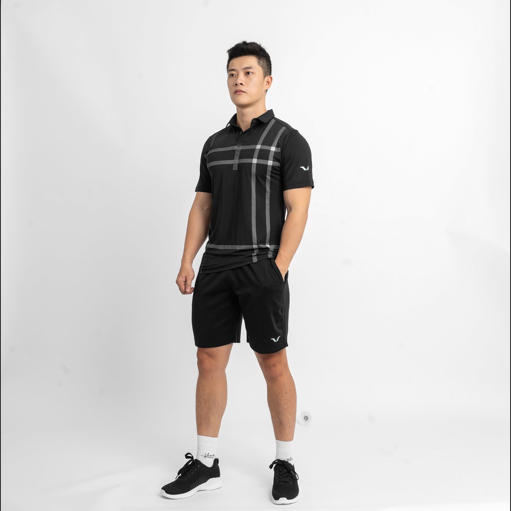 Áo Thể Thao Nam Cổ Trụ AVP01 Vina Sport, Áo Tập Gym Tennis , Chất Thun Thấm Hút Mồ Hôi, Thoáng Mát, Full Size- Lapi VN