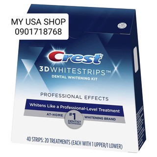 Miếng dán răng Crest ❤️Miếng dán trắng răng Crest 1 Dentist Professional Effects 40 trips