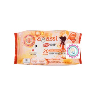 Khăn ướt Agassi mùi nhẹ, 20 tờ