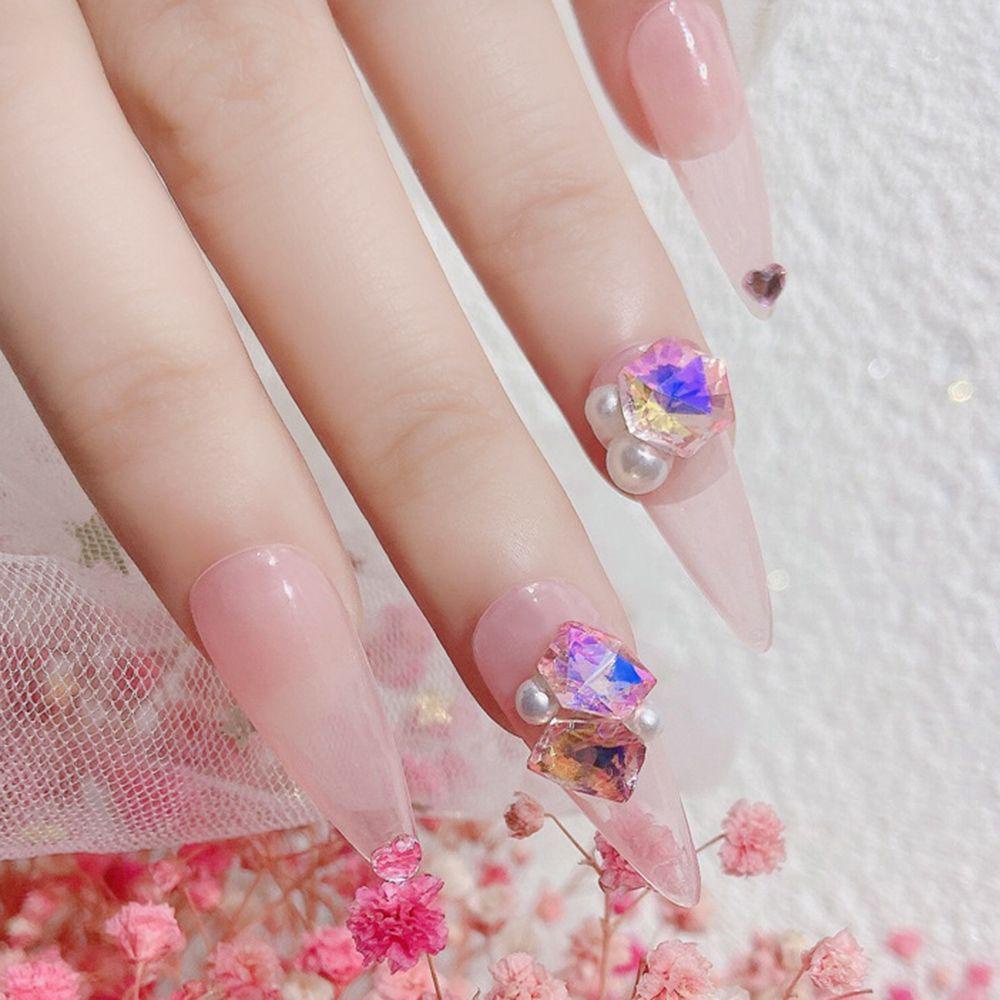 TWINKLE Hạt Pha Lê Nhiều Màu Đính Móng Tay Nghệ Thuật Charms