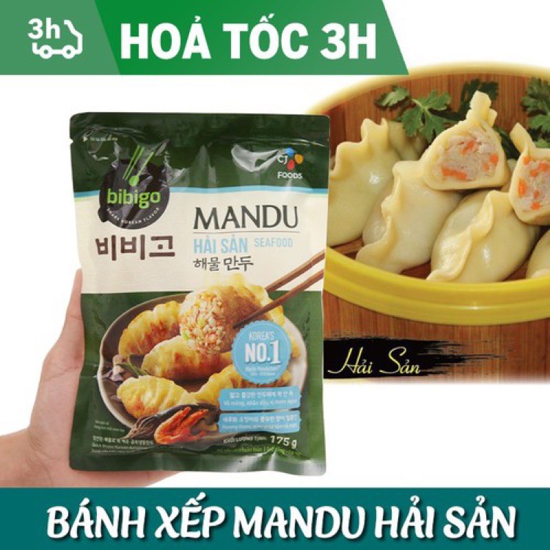 Bánh xếp mandu hải sản Bibigo 350g | WebRaoVat - webraovat.net.vn