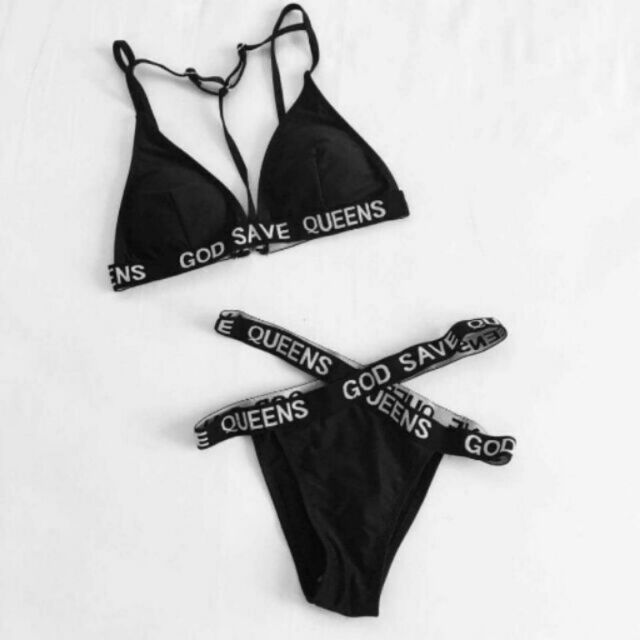set bikini viền chữ | BigBuy360 - bigbuy360.vn