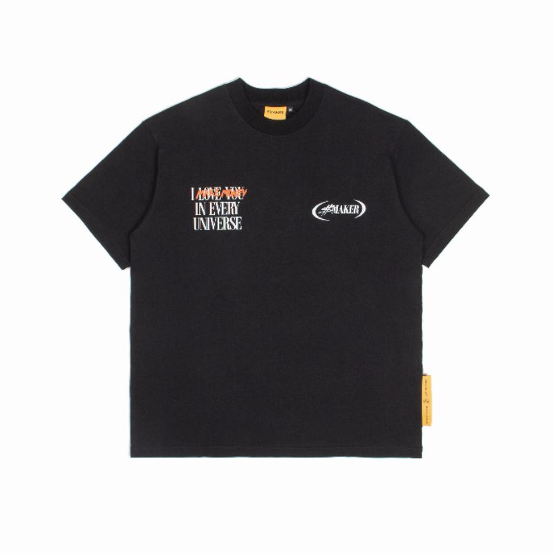 Áo Thun I Love U ĐEN/KEMCỘC TAY CHẤT LIỆU COTTON PHONG CÁCH UNISEX