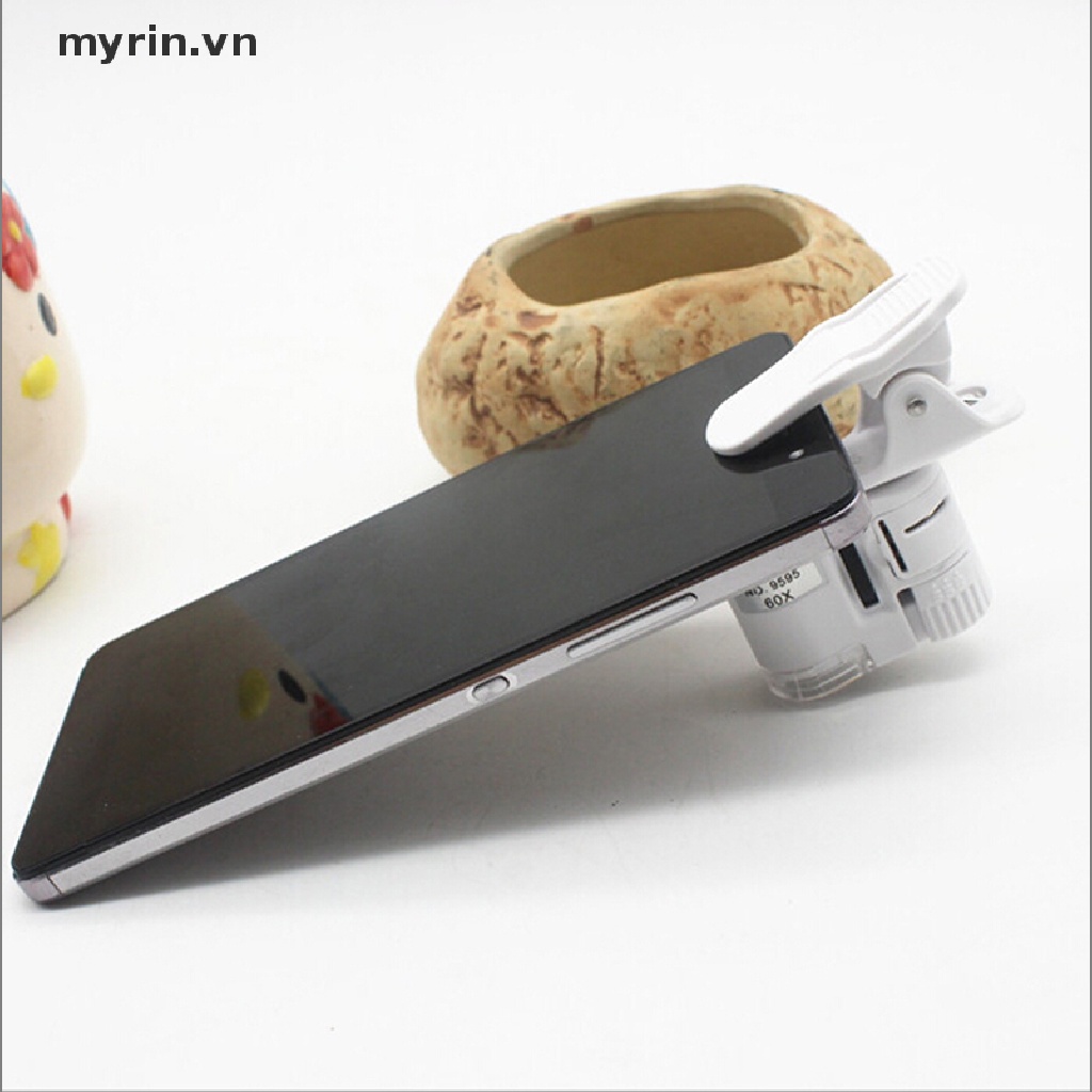 1 Ống Kính macro X 60 Kèm Đèn led Cho Điện Thoại