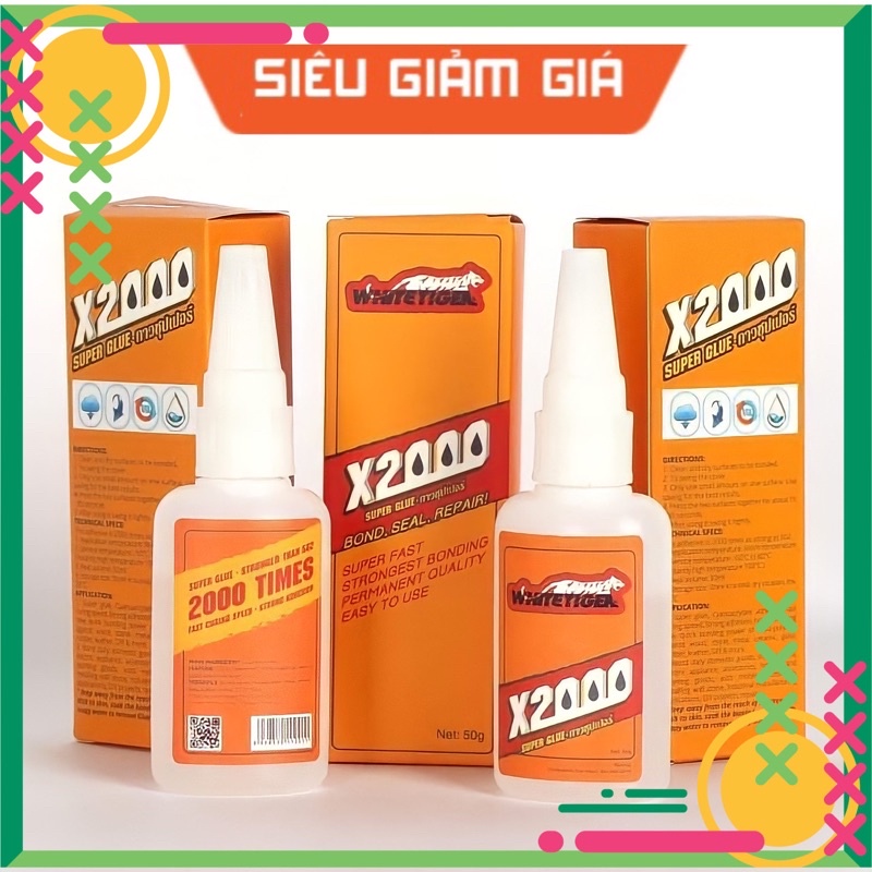 Keo Dán Đa Năng X2000 Siêu Dính, Dán Tất Cả Mọi Vật Liệu, Dán Giày Dép, Dán Túi Xách, Dán Gốm Sứ