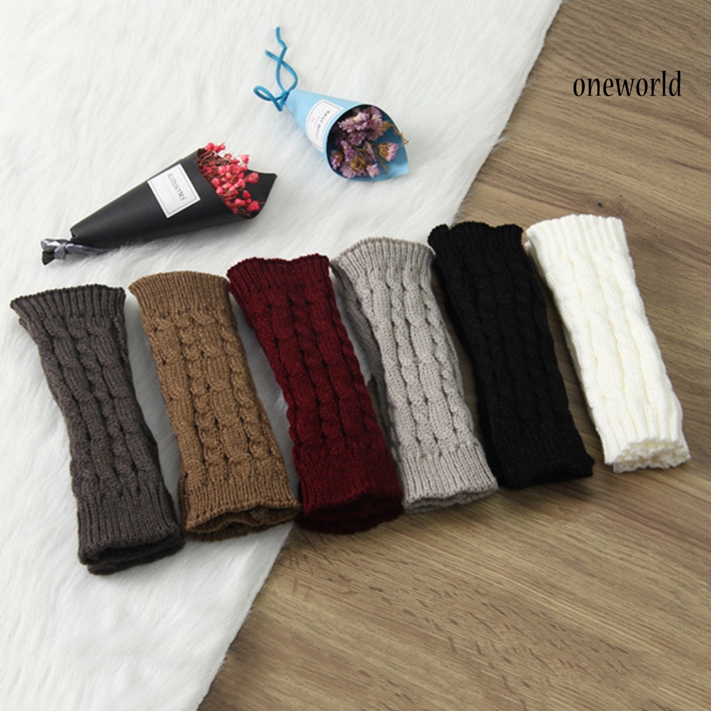 Găng Tay Len Hở Ngón Dày Dặn Giữ Ấm Mùa Đông Cho Nam Nữ