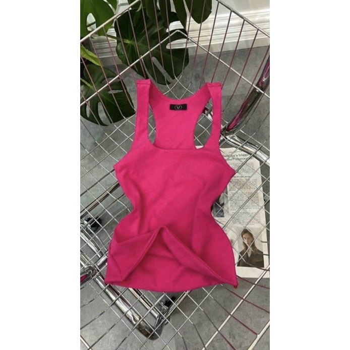 Áo ba lỗ dáng dài 2 lớp__Thời trang nữ
