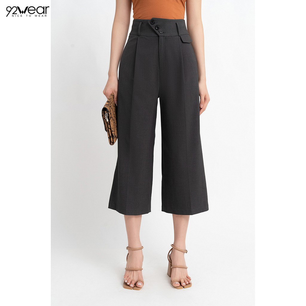 Quần âu công sở 92WEAR đủ màu, đủ size, ống rộng cạp cao QAW0925 | BigBuy360 - bigbuy360.vn