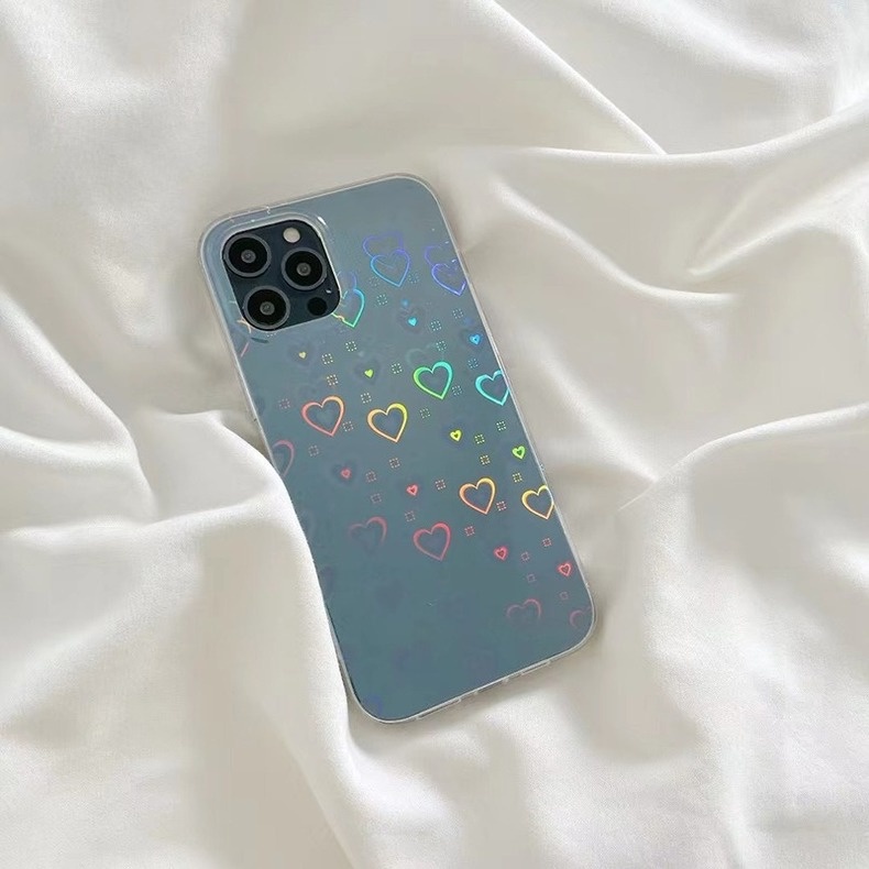 Ốp Điện Thoại silicon Mềm Trong Suốt Màu laser 3d Cho iphone 15 14 13 pro max 7 8 plus x xs xr pro max 11 pro 2 12