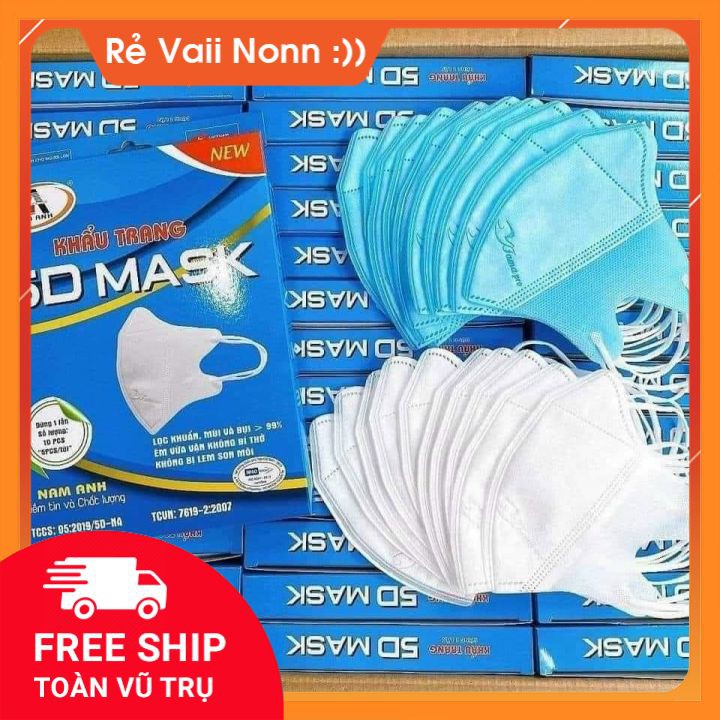 Khẩu trang 5d nam anh 👉MIỄN PHÍ VẬN CHUYỂN👈 khẩu trang cao cấp ngăn ngừa vi rút chóng bụi 99% được bộ y tế chứng nhận | BigBuy360 - bigbuy360.vn