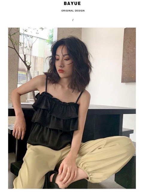 Áo 2 dây bèo tầng hot hit