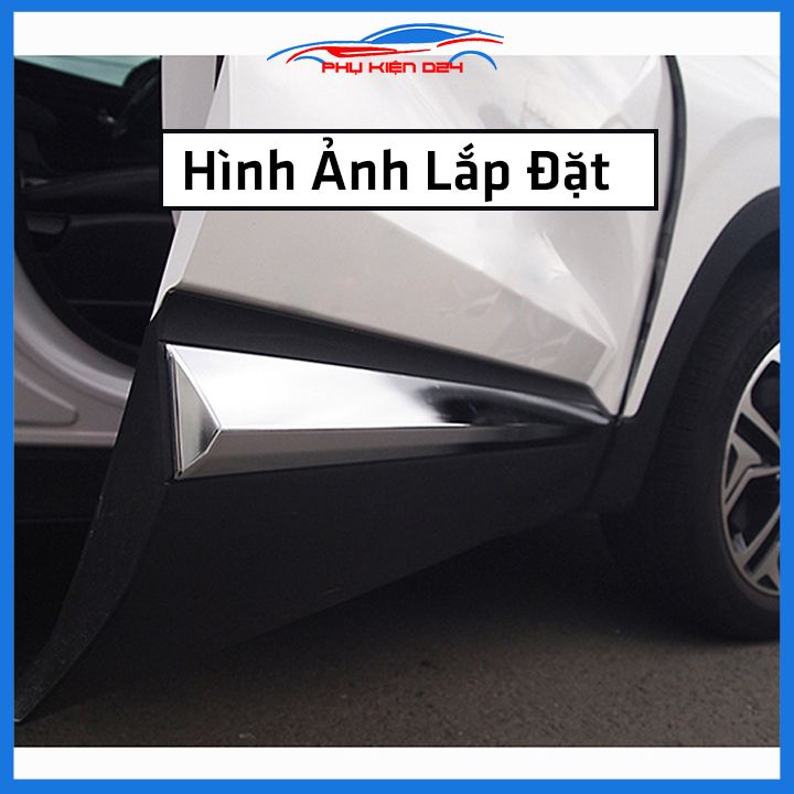 Bộ ốp nẹp sườn Santafe 2019-2020-2021-2022 mạ crom trang trí làm đẹp xe