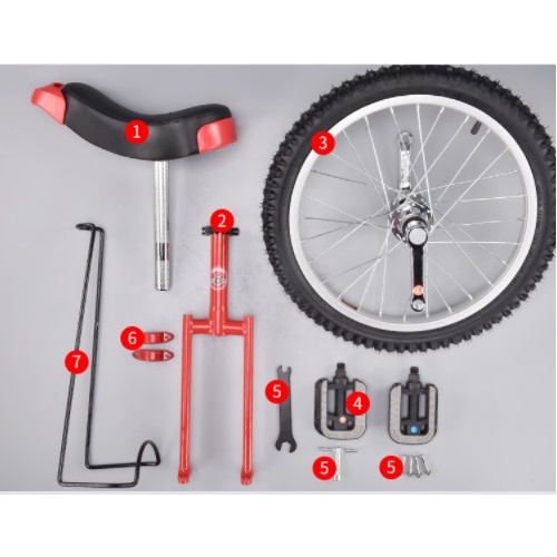 Xe Đạp Một Bánh Màu Đỏ - Unicycle