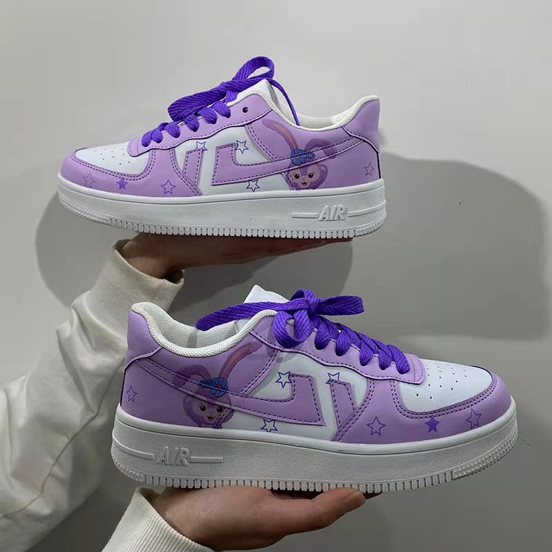 ( order ) Giày sneaker màu tím hình con thỏ dễ thương