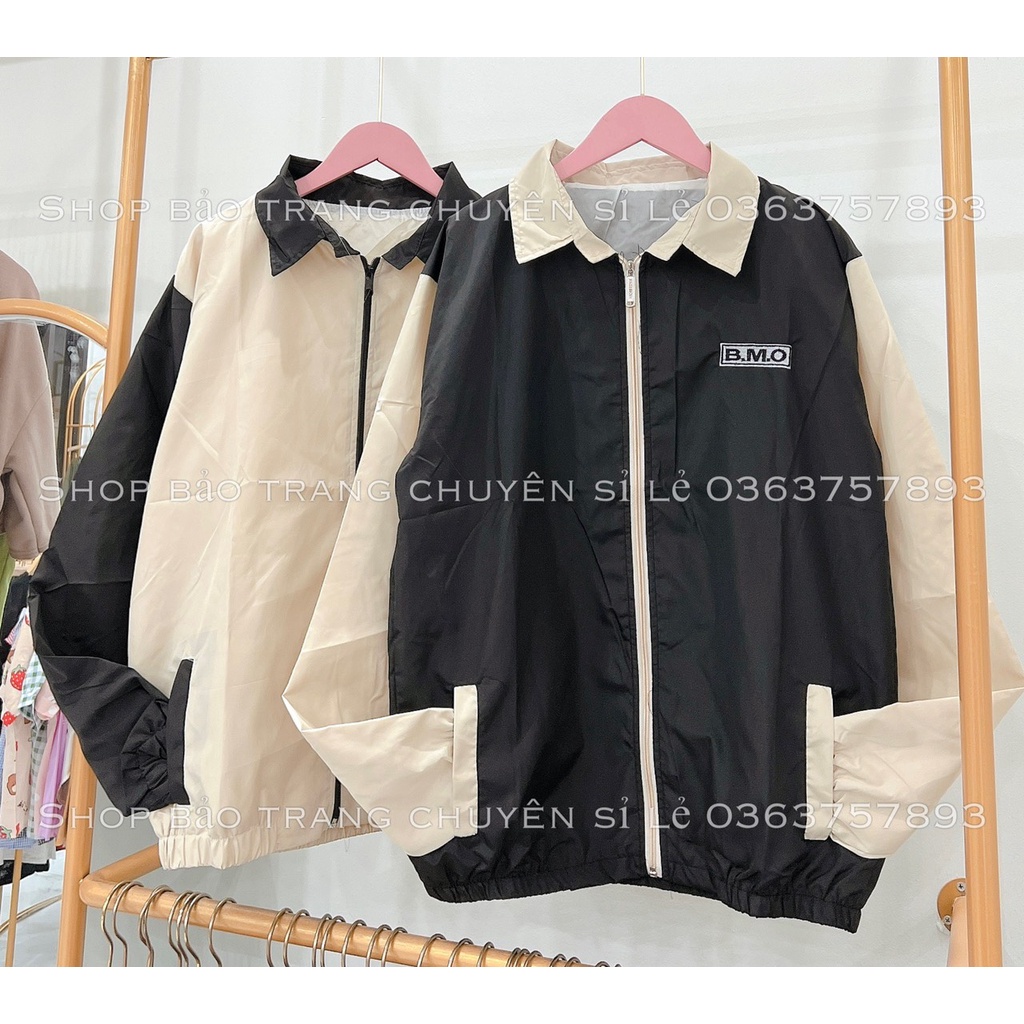 [SỈ RẺ HƠN IB] Áo Khoác Dù 2 Lớp BMO Tay Phối Chất Dày 2 Lớp Kiểu Dáng Unisex Nam Nữ Ulzzang