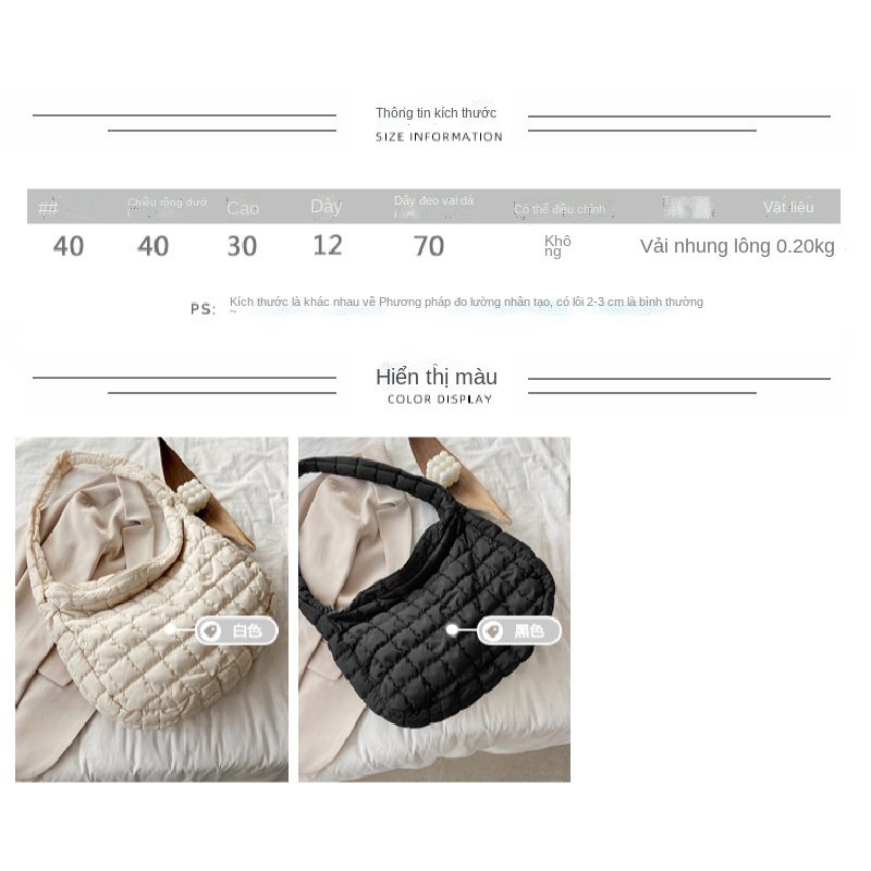 Túi Đeo Chéo Cỡ Lớn Bằng Cotton Thời Trang Cho Nữ