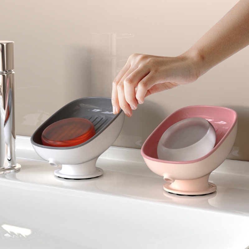 Giá Đỡ Xà Phòng Mút Rửa Chén Hai Tầng Thiết Kế Giác Hút Mạnh Thời Trang Có Giác Hút Mạnh Cho Nhà Bếp Nhà Tắm