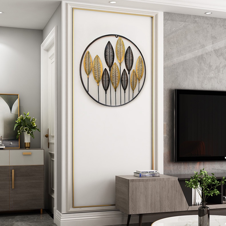 Tranh Sắt Decor Treo Tường Nghệ Thuật Lá Cây size 80cm mã A0392