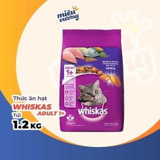 Whiskas 1.2kg | Hạt Whiskas Adult Cho Mèo Lớn | Gói 1.2kg | 3 Vị